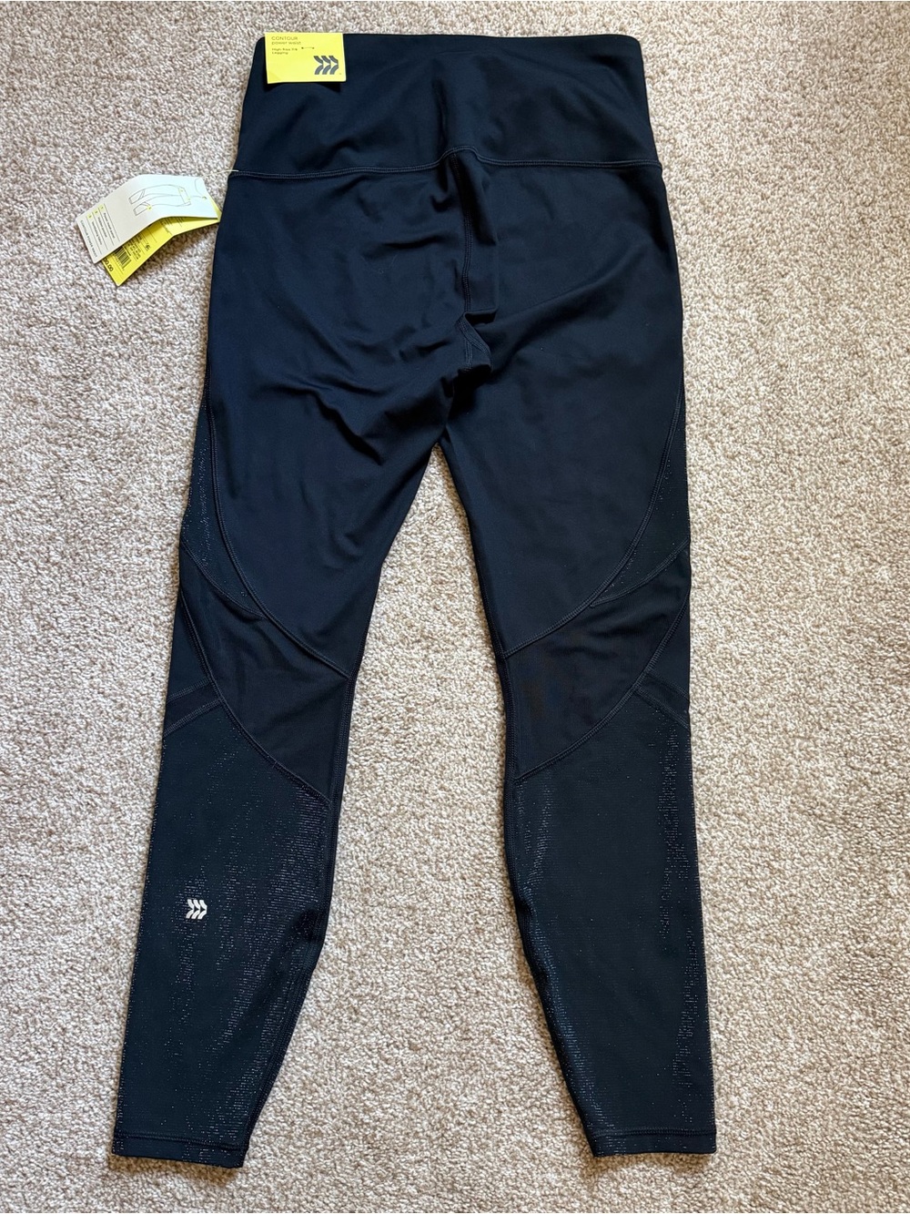 NEW All in Motion Contour Power High-Waisted Shimmer 7/8 Black Leggings Medium - Picture 8 of 9